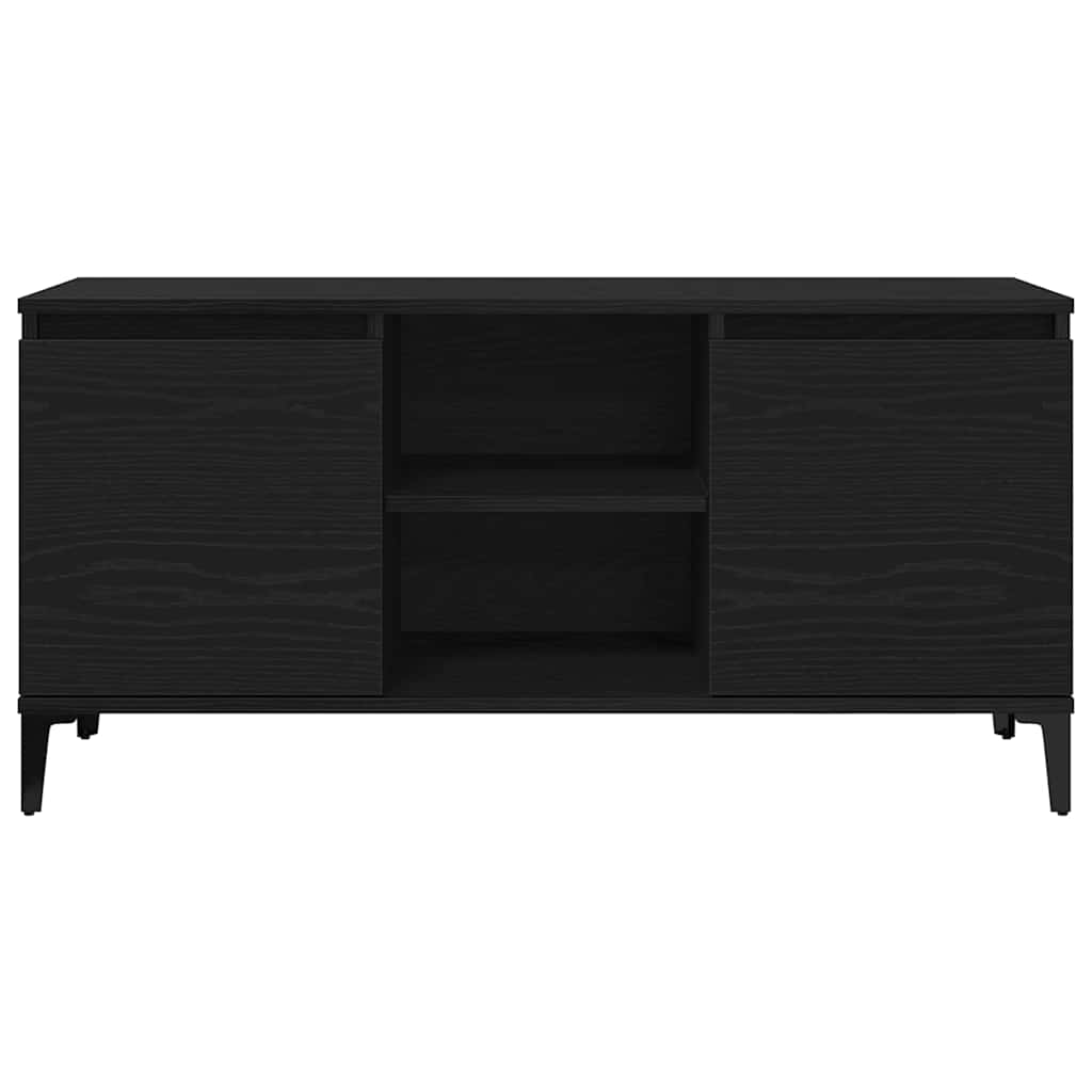 TV szekrény Fekete 102 x 35 x 50 cm Faanyag