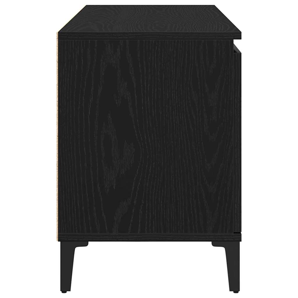 TV szekrény Fekete 102 x 35 x 50 cm Faanyag