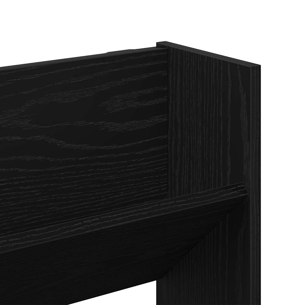 Fali cipőtartó 2 pcs Musta tammi 80 x 18 x 90 cm Faanyag