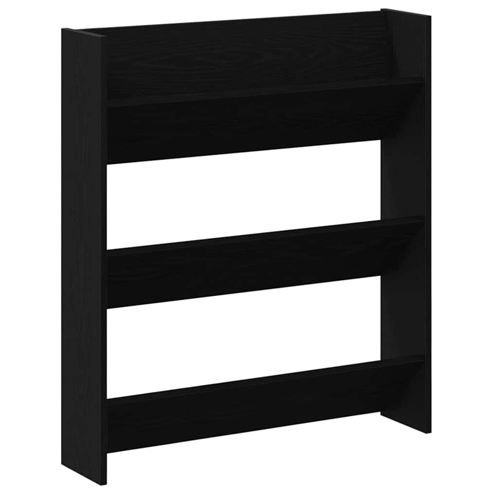 Fali cipőtartó 2 pcs Musta tammi 80 x 18 x 90 cm Faanyag