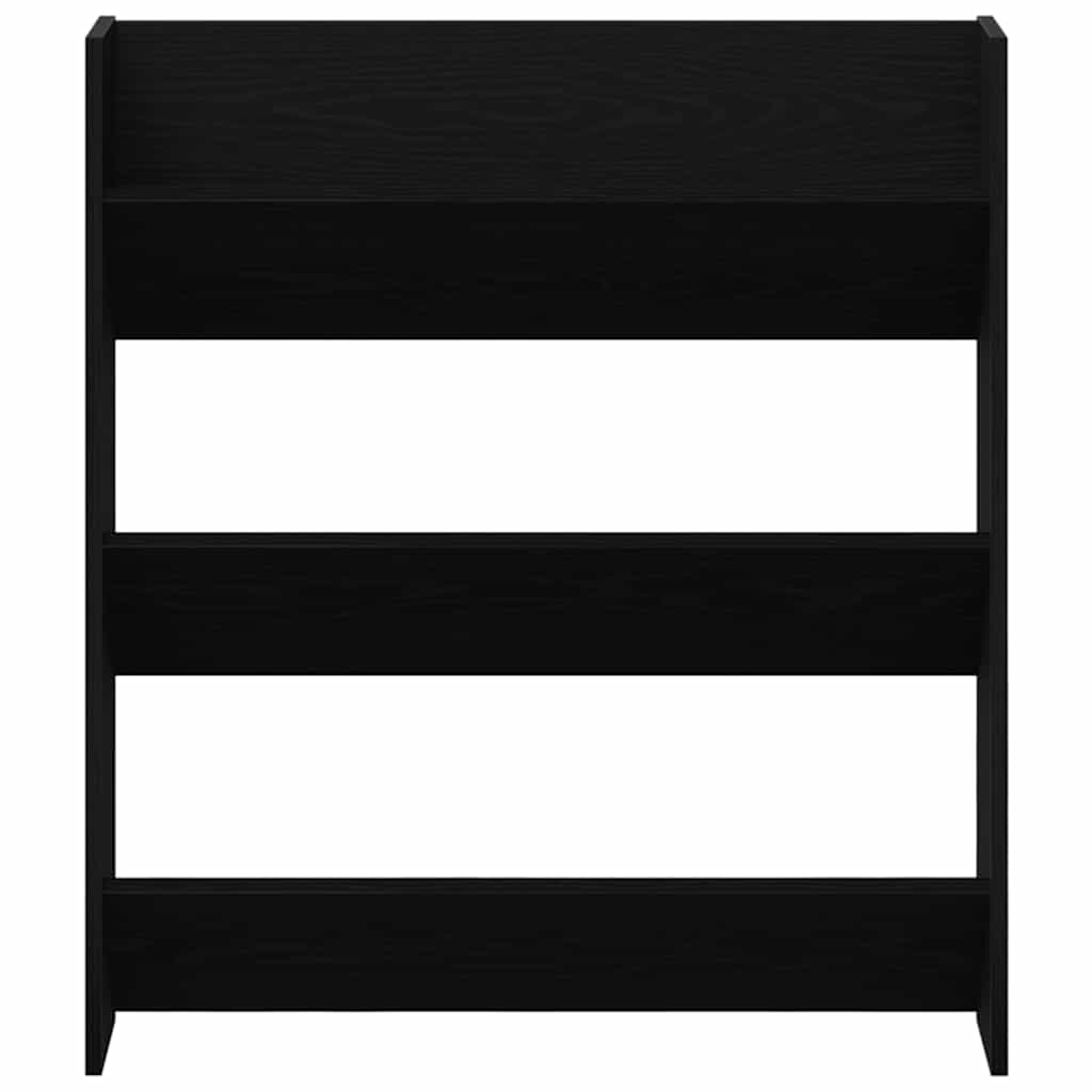 Fali cipőtartó 2 pcs Musta tammi 80 x 18 x 90 cm Faanyag