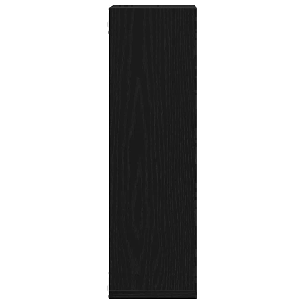 Falpolcok polcokkal 2 pcs Musta tammi 50 x 15 x 85 cm Faanyag
