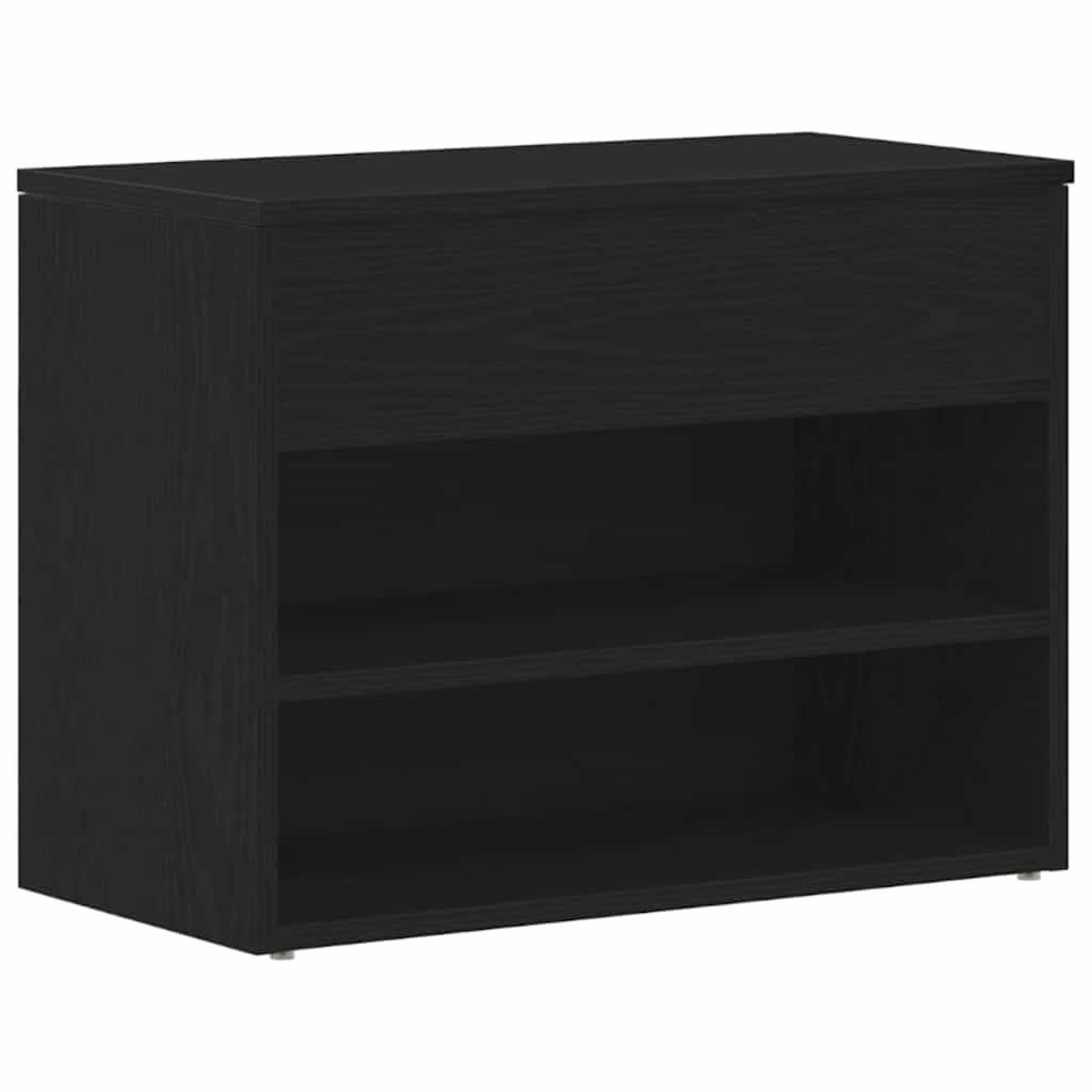 Cipőpad polcokkal tárolóval Musta tammi 60 x 30 x 45 cm Faanyag