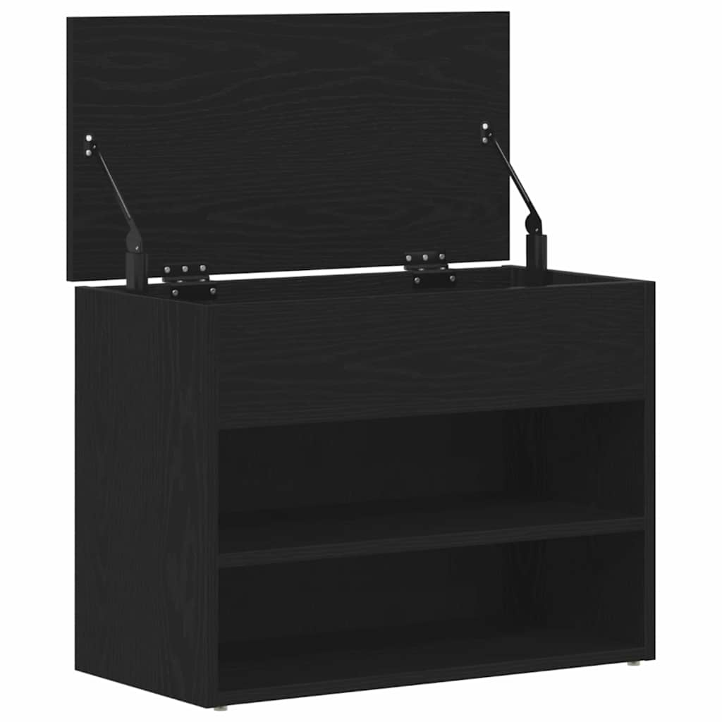 Cipőpad polcokkal tárolóval Musta tammi 60 x 30 x 45 cm Faanyag