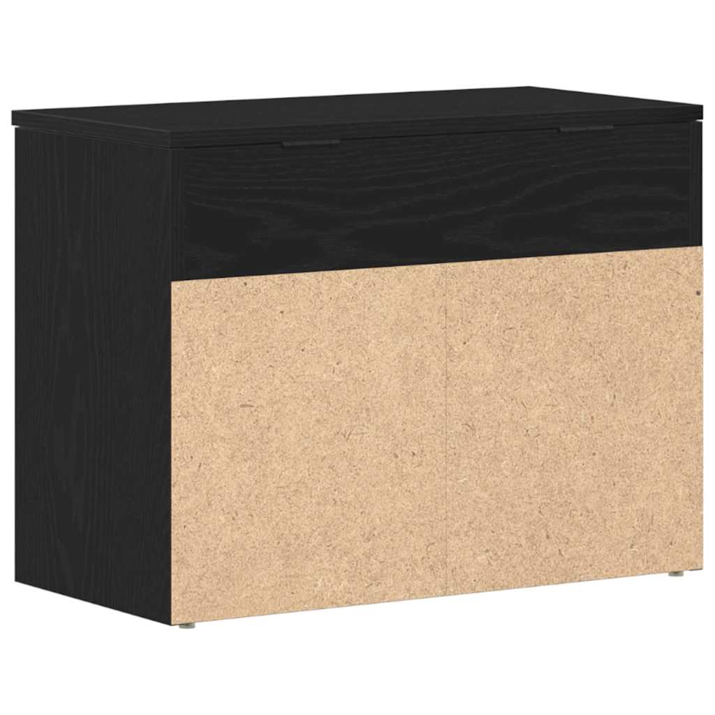 Cipőpad polcokkal tárolóval Musta tammi 60 x 30 x 45 cm Faanyag