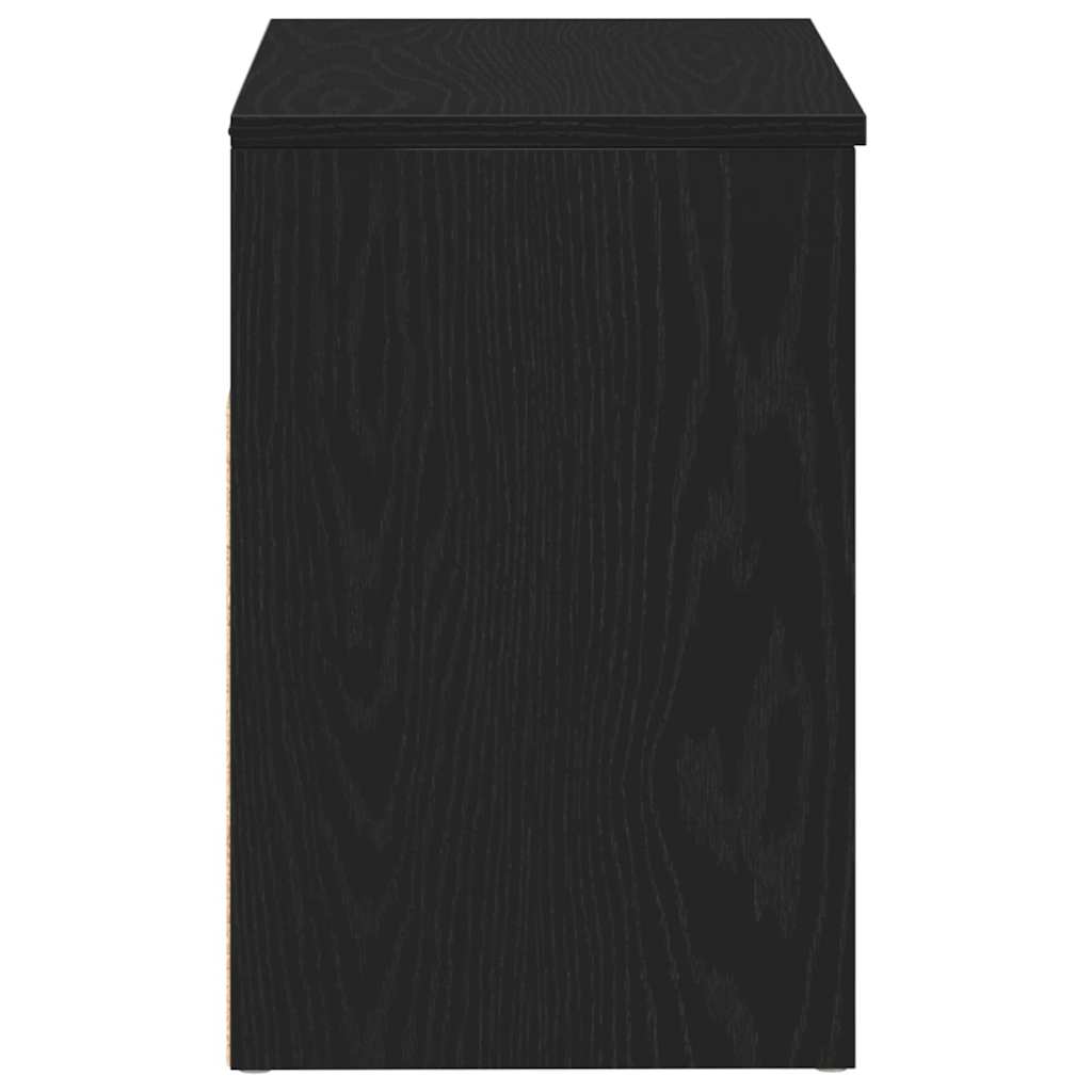 Cipőpad polcokkal tárolóval Musta tammi 60 x 30 x 45 cm Faanyag