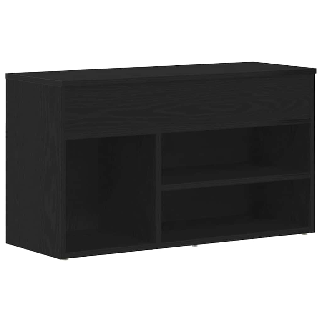 Cipőpad polcokkal tárolóval Musta tammi 80 x 30 x 45 cm Faanyag