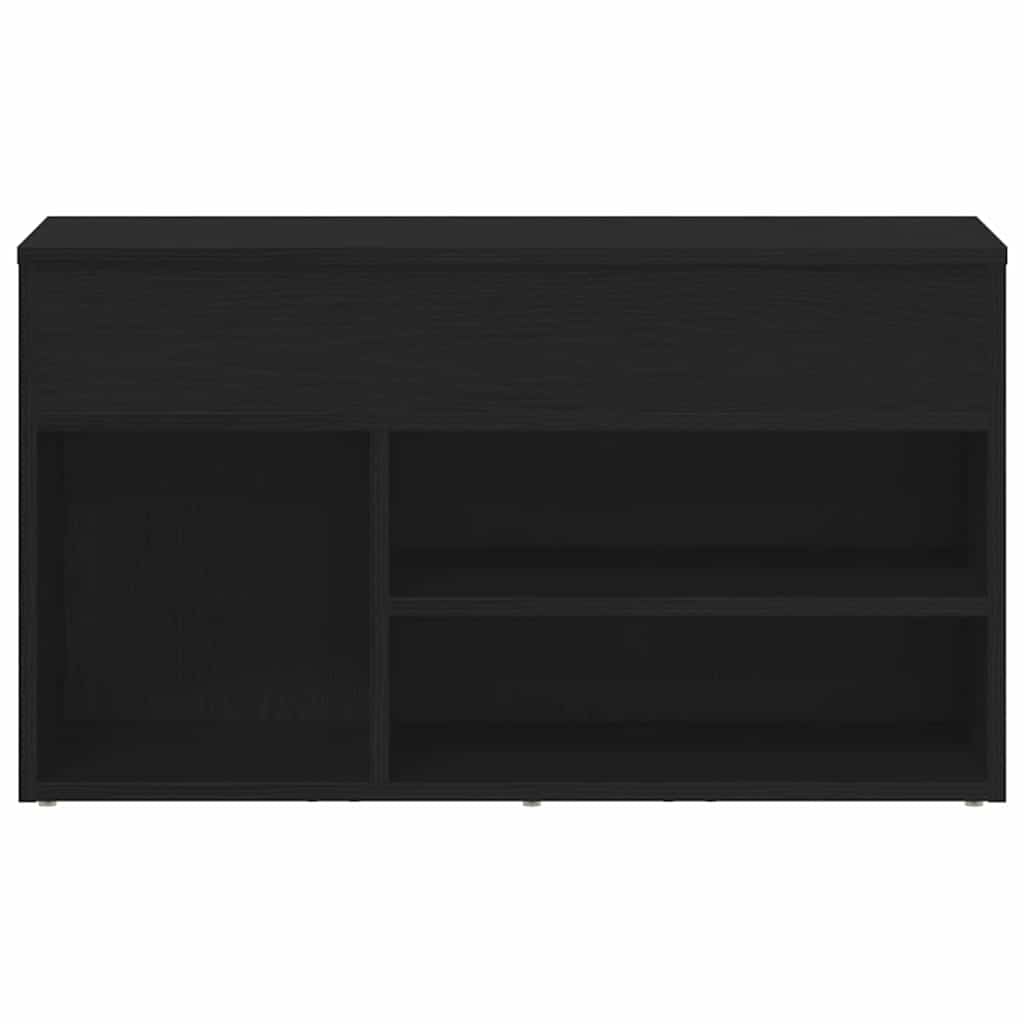 Cipőpad polcokkal tárolóval Musta tammi 80 x 30 x 45 cm Faanyag
