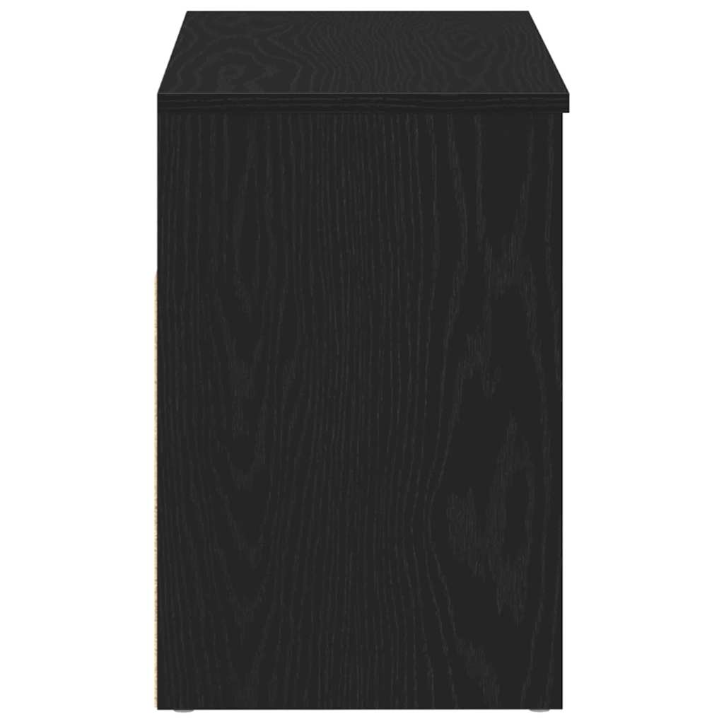 Cipőpad polcokkal tárolóval Musta tammi 80 x 30 x 45 cm Faanyag
