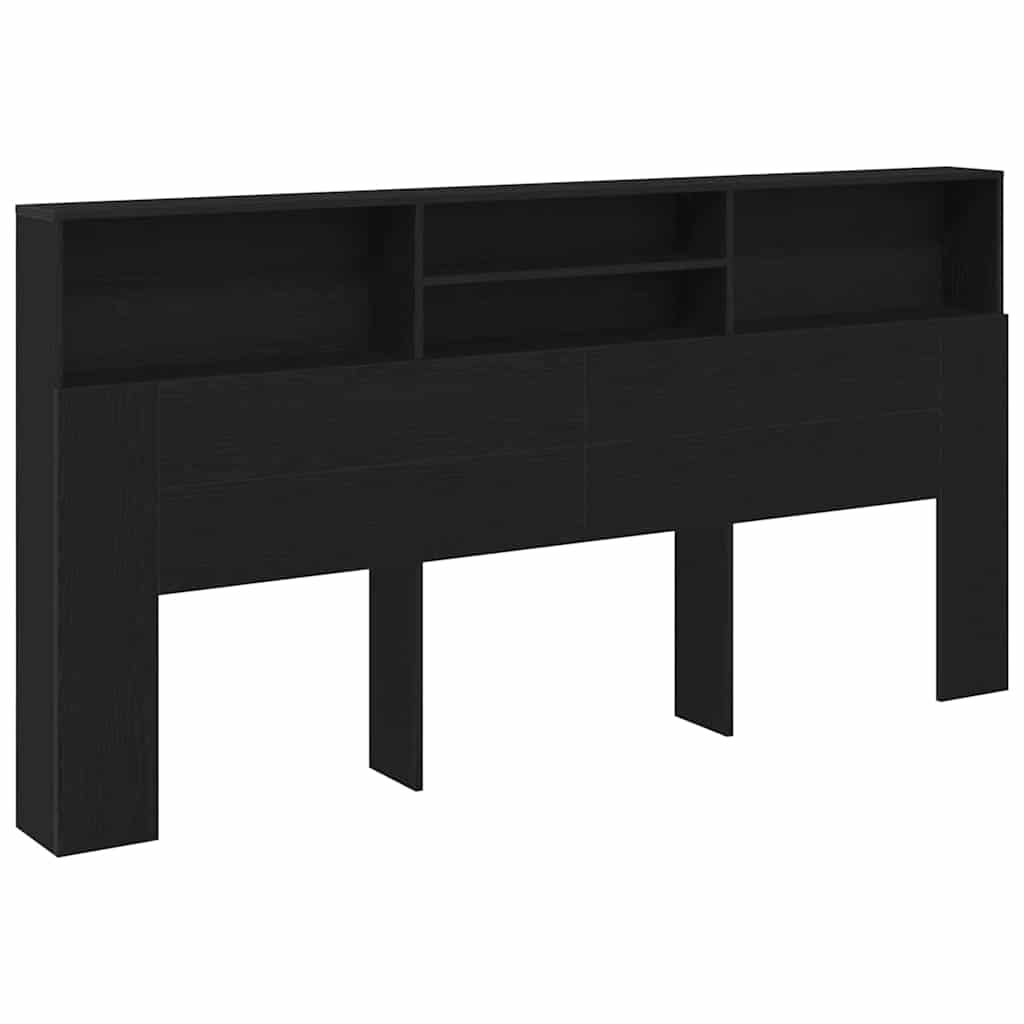 Fejhajtó szekrény Musta tammi 200 x 19 x 103.5 cm Műanyag Fa