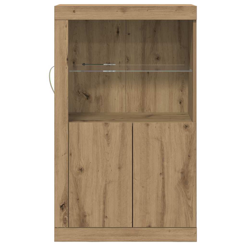 Oldalsó szekrény kézműves tölgy 60.5 x 37 x 100 cm Faanyag