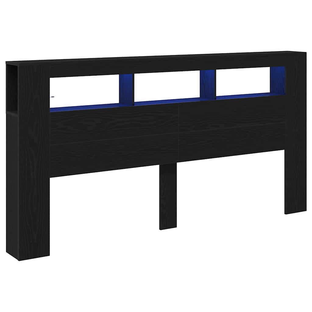 LED ágytámla Musta tammi 200 x 18.5 x 103.5 cm Faanyag