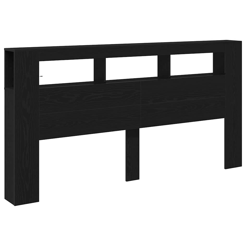 LED ágytámla Musta tammi 200 x 18.5 x 103.5 cm Faanyag