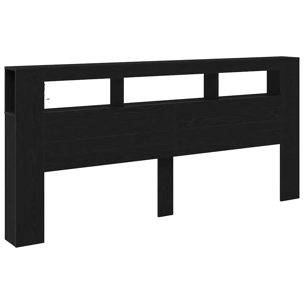 LED ágytámla Musta tammi 220 x 18.5 x 103.5 cm Faanyag