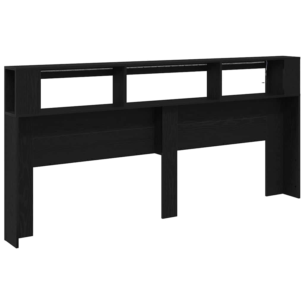 LED ágytámla Musta tammi 220 x 18.5 x 103.5 cm Faanyag