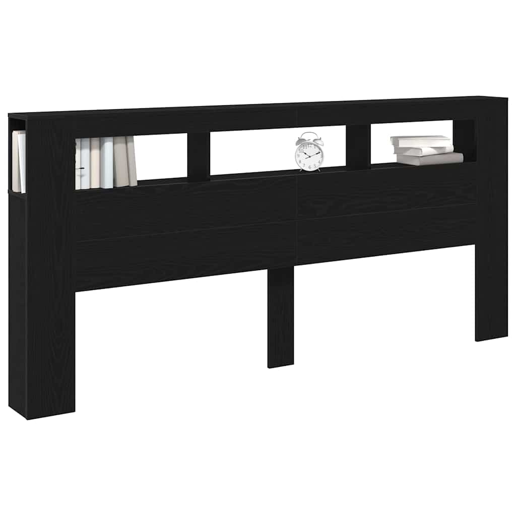 LED ágytámla Musta tammi 220 x 18.5 x 103.5 cm Faanyag