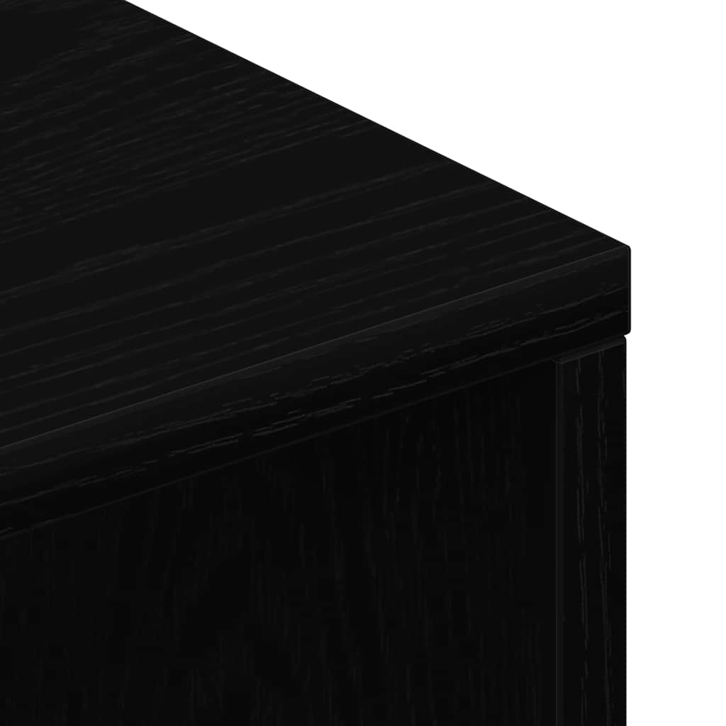 fekete tölgy szerelt fa TV-szekrény 100 x 40 x 40 cm