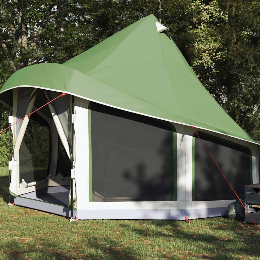 Családi Tipi sátor tetővel Zöld 404 x 370 x 270 cm
