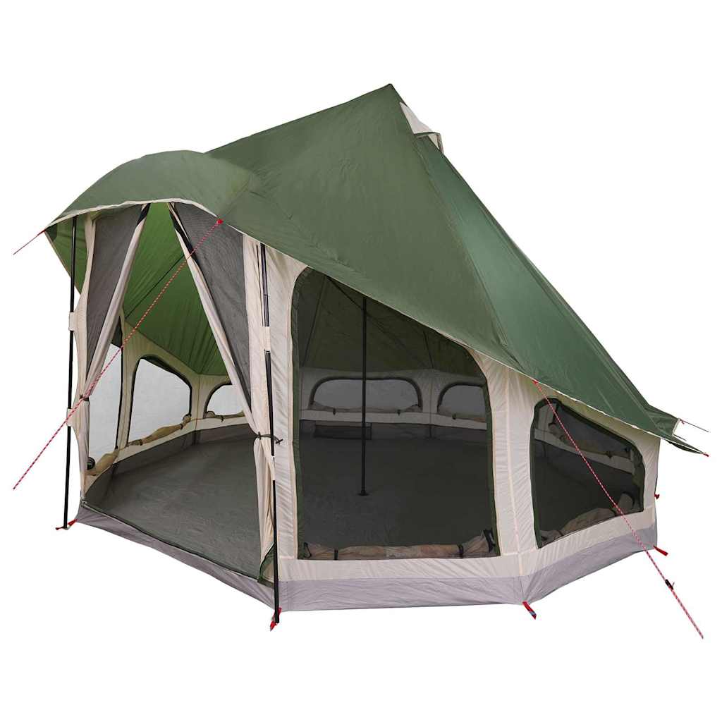 Családi Tipi sátor tetővel Zöld 404 x 370 x 270 cm