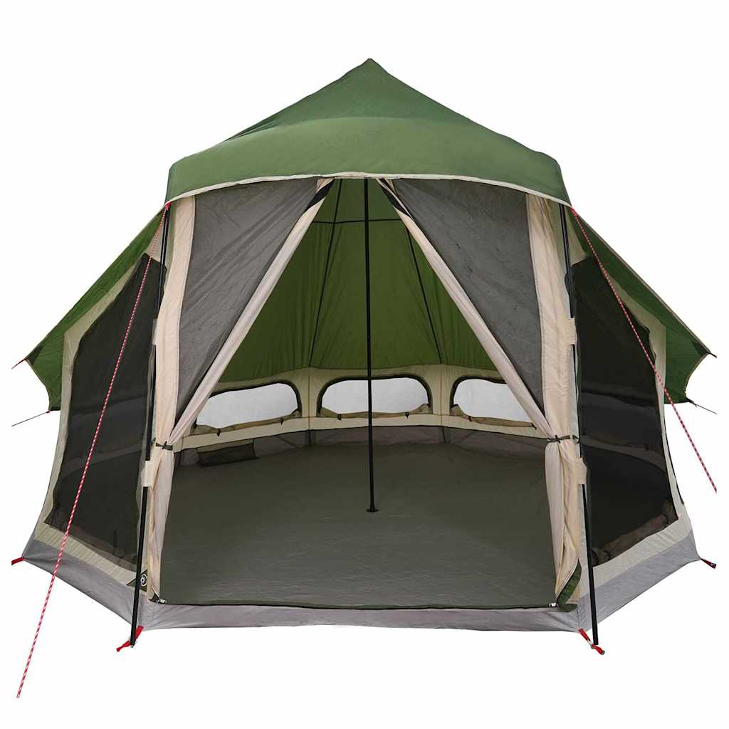 Családi Tipi sátor tetővel Zöld 404 x 370 x 270 cm