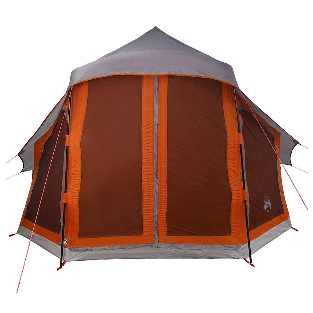 Családi Tipi sátor tetővel Szürke és narancs 404 x 370 x 270 cm