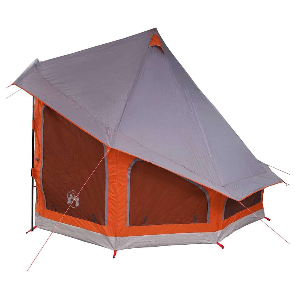 Családi Tipi sátor tetővel Szürke és narancs 404 x 370 x 270 cm