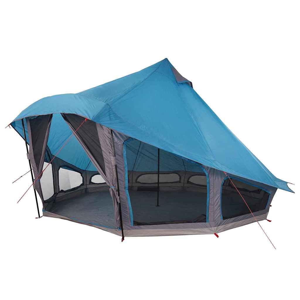 Családi Tipi sátor tetővel Kék és Szürke 508 x 470 x 300 cm
