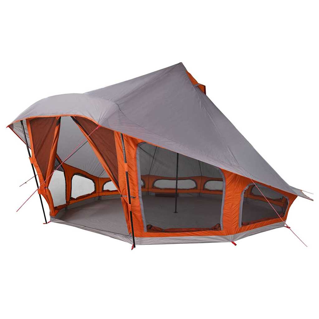 Családi Tipi sátor tetővel Szürke és narancs 508 x 470 x 300 cm