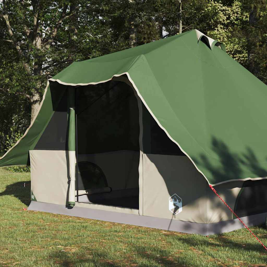 Családi Tipi sátor tetővel Zöld és Barna 358 x 296 x 258 cm