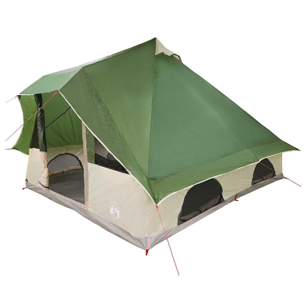 Családi Tipi sátor tetővel Zöld és Barna 358 x 296 x 258 cm