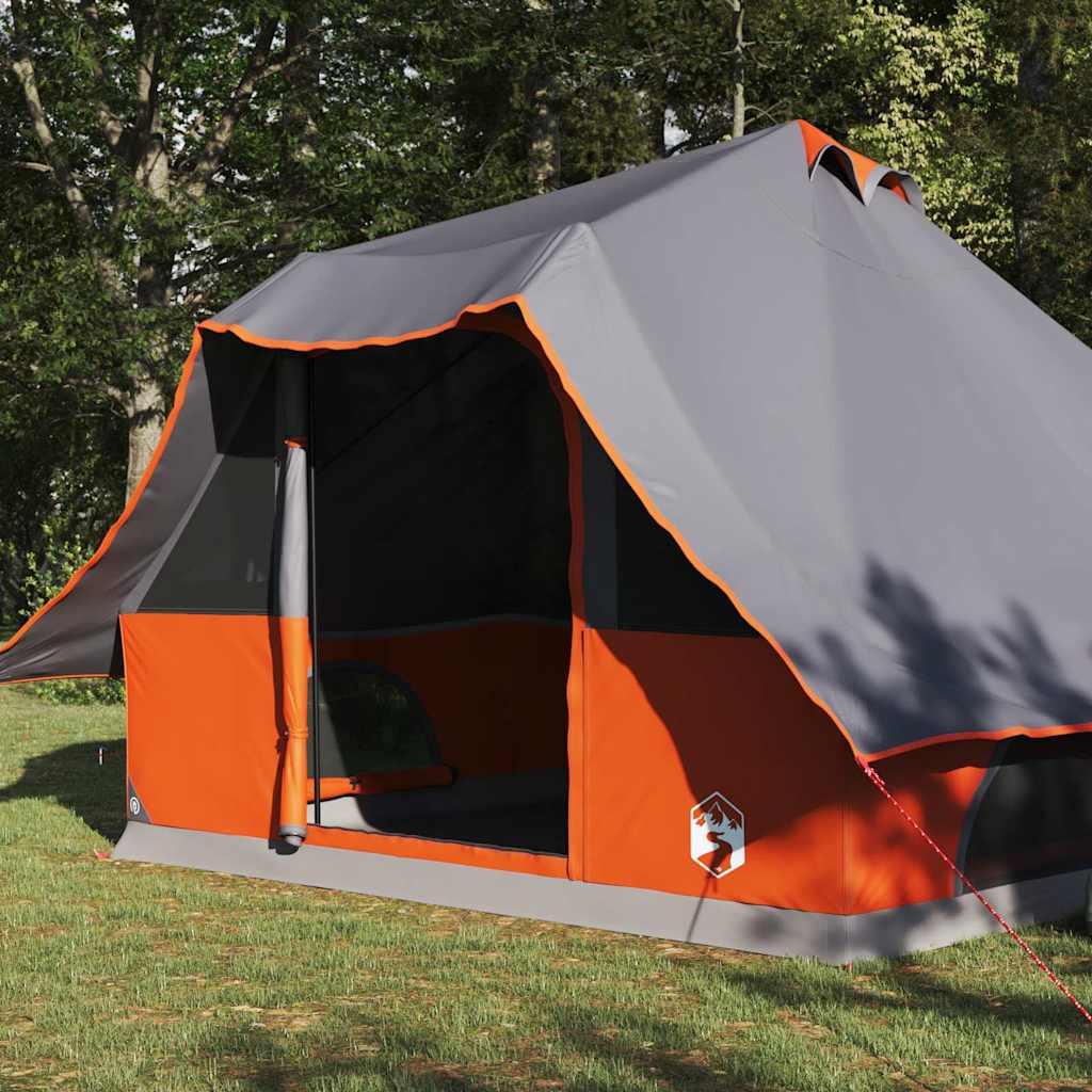 Családi Tipi sátor tetővel Szürke és narancs 358 x 296 x 258 cm