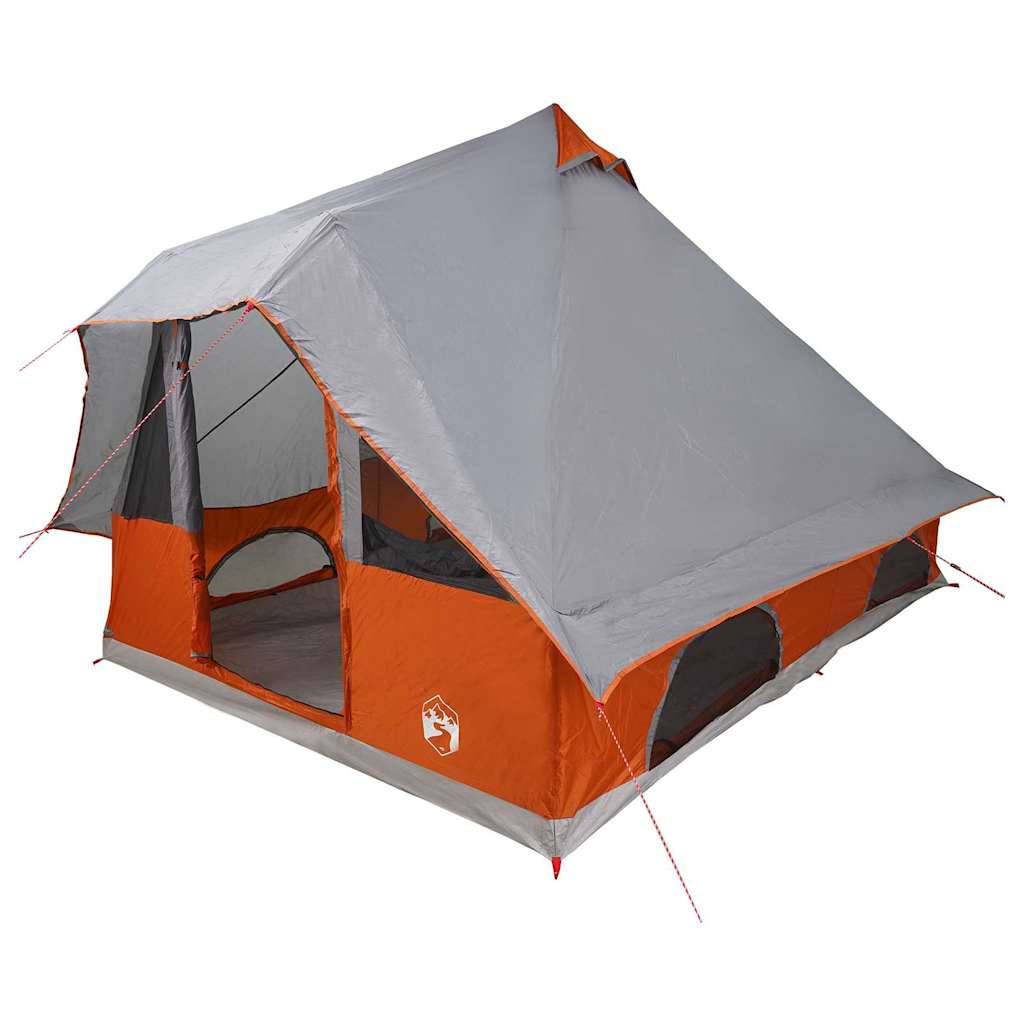 Családi Tipi sátor tetővel Szürke és narancs 358 x 296 x 258 cm
