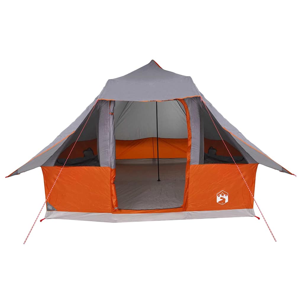 Családi Tipi sátor tetővel Szürke és narancs 358 x 296 x 258 cm
