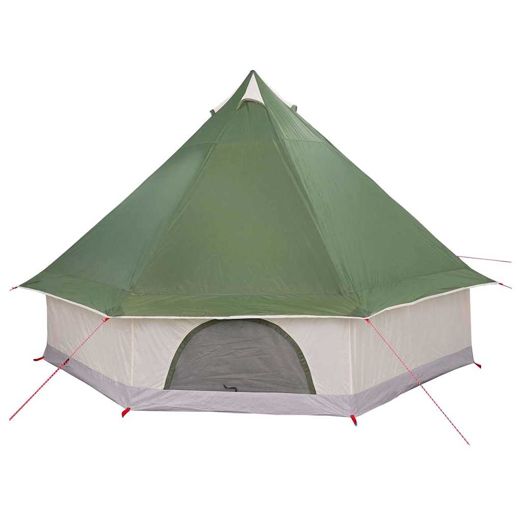 Családi Tipi sátor tetővel zöld és bézs 400 x 346 x 250 cm