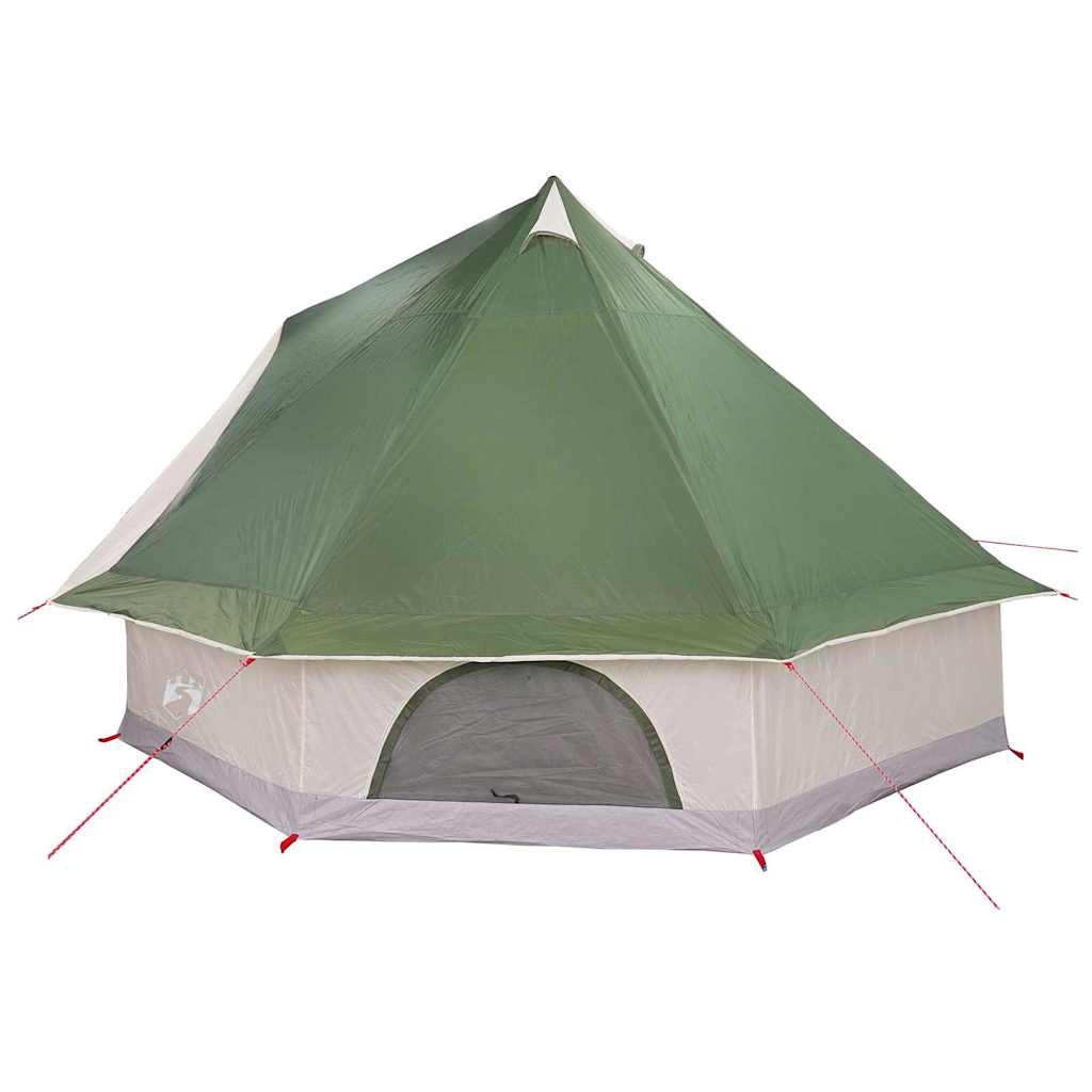 Családi Tipi sátor tetővel zöld és bézs 400 x 346 x 250 cm