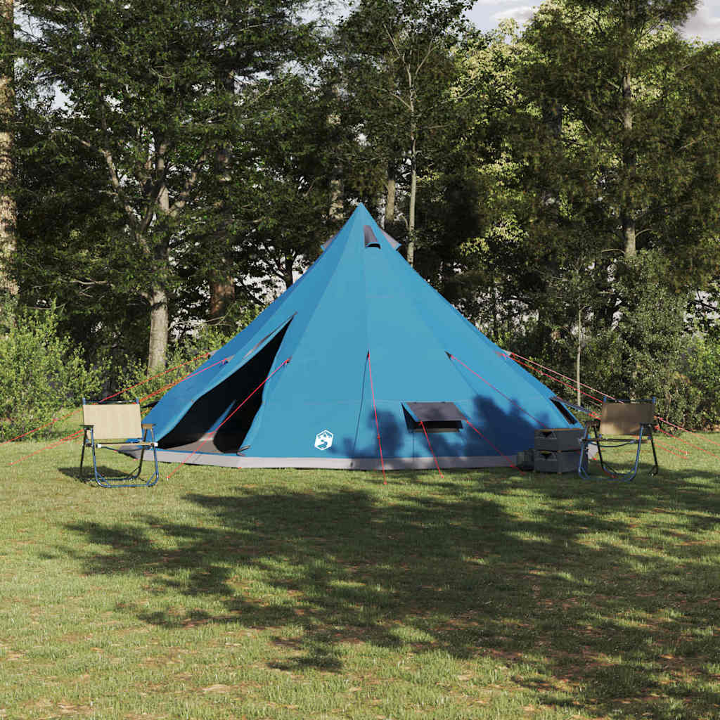 Családi Tipi sátor tetővel Kék és Szürke 560 x 560 x 300 cm