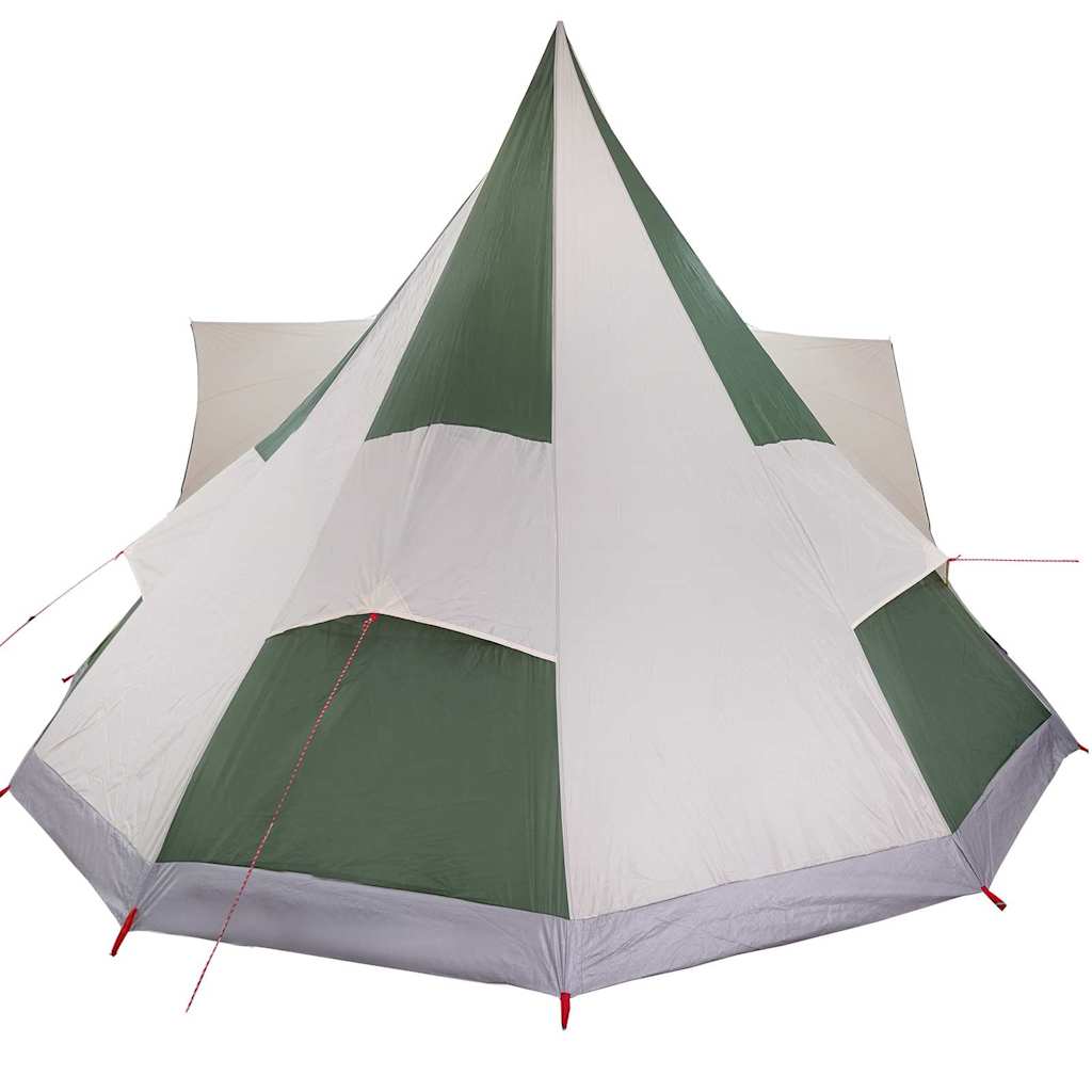 Családi Tipi sátor tetővel zöld és bézs 510 x 690 x 330 cm