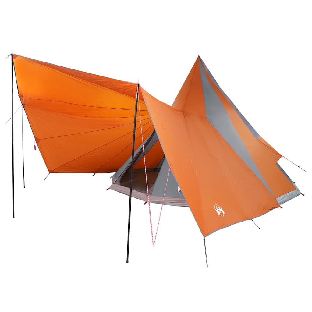 Családi Tipi sátor tetővel Szürke és narancs 510 x 690 x 330 cm