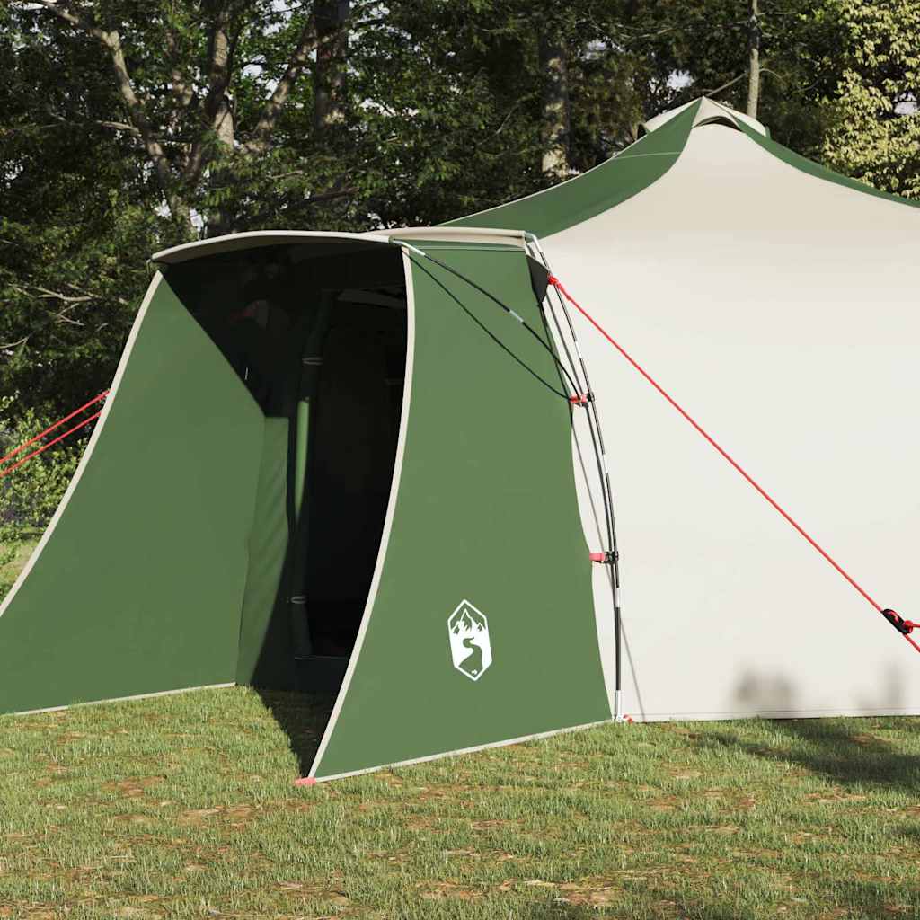 Tipi sátor tetővel zöld és bézs 492 x 492 x 275 cm szövet