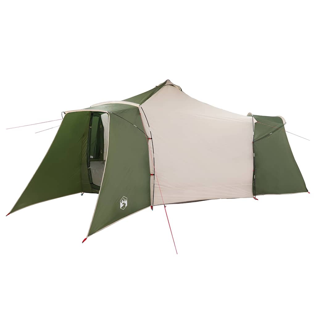 Tipi sátor tetővel zöld és bézs 492 x 492 x 275 cm szövet