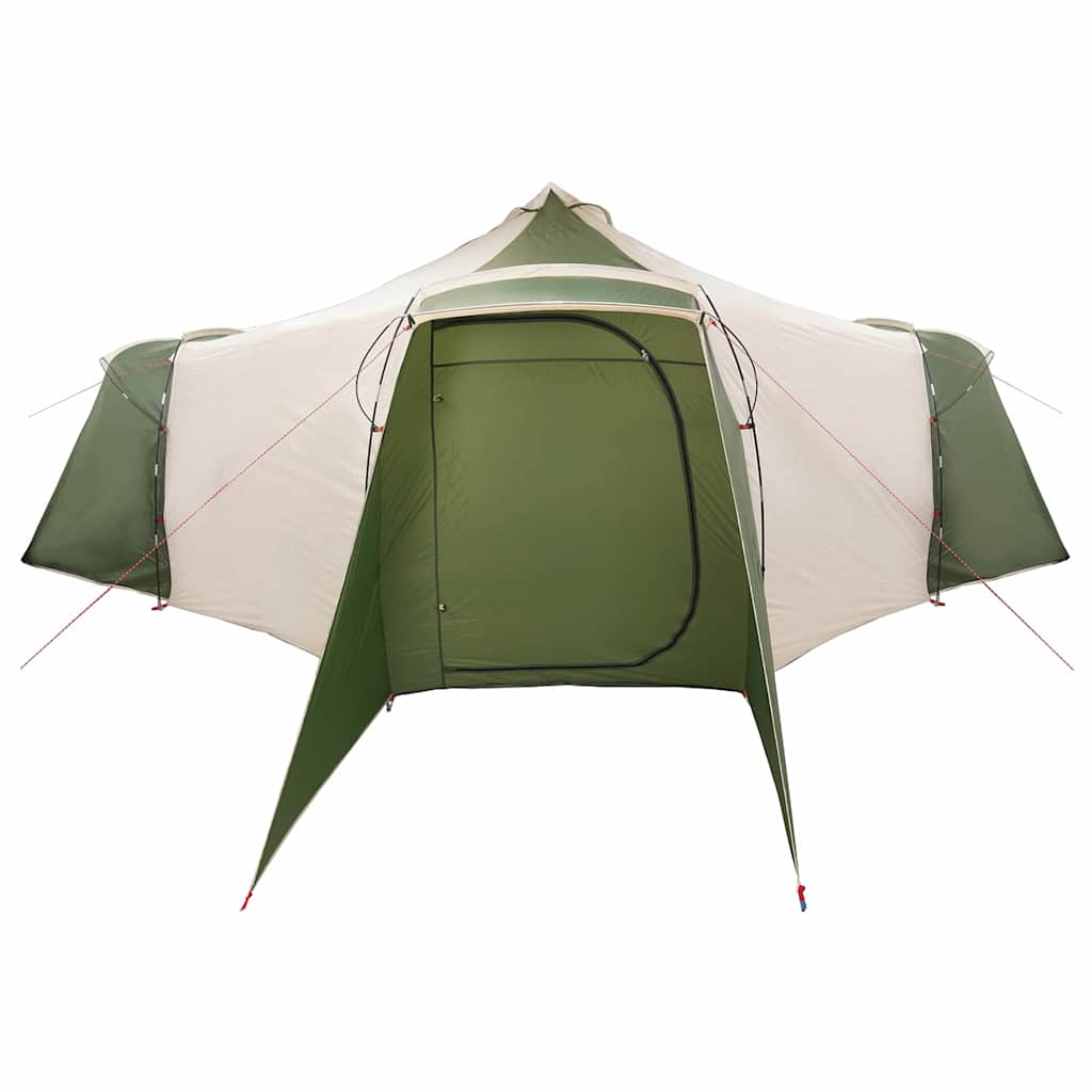 Tipi sátor tetővel zöld és bézs 492 x 492 x 275 cm szövet