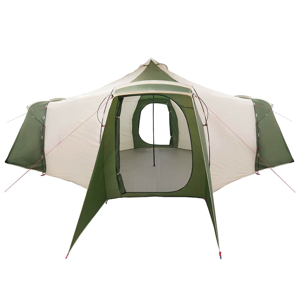 Tipi sátor tetővel zöld és bézs 492 x 492 x 275 cm szövet