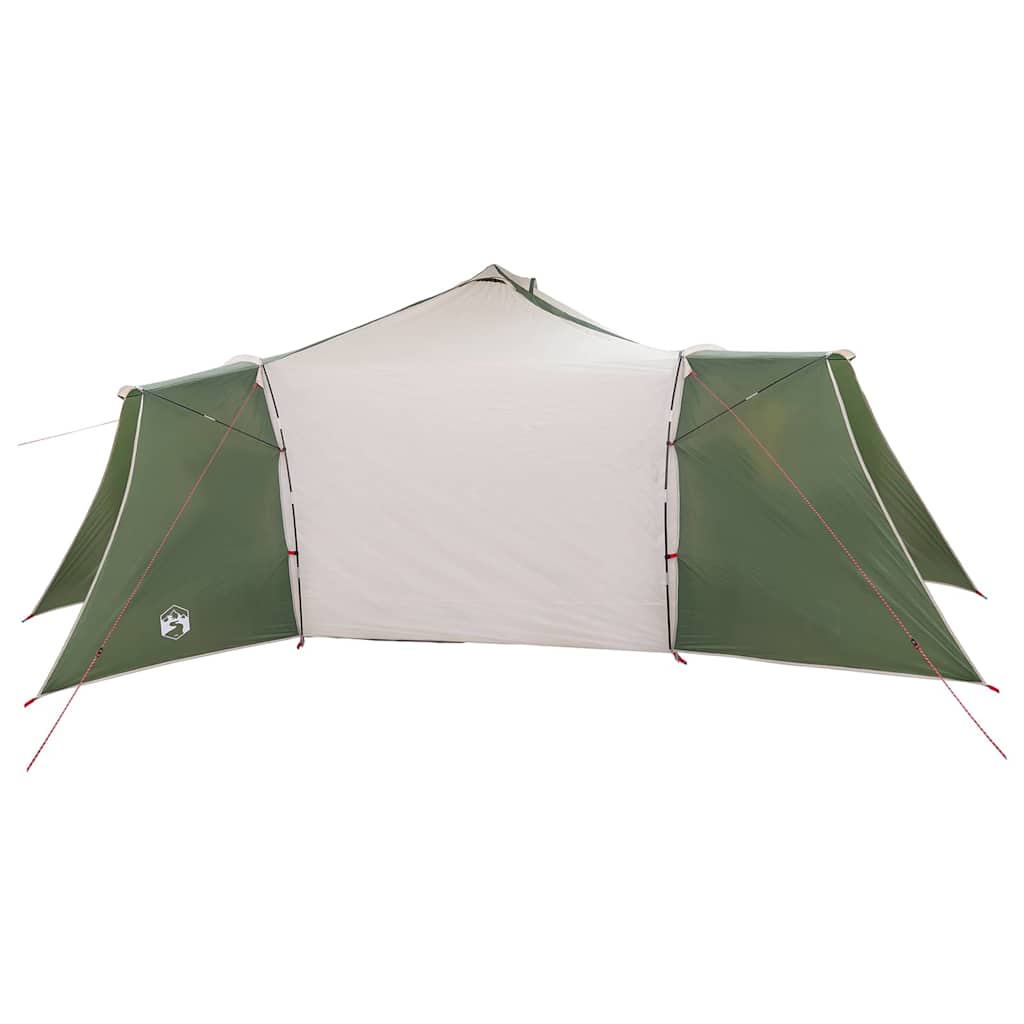 Tipi sátor tetővel zöld és bézs 492 x 492 x 275 cm szövet