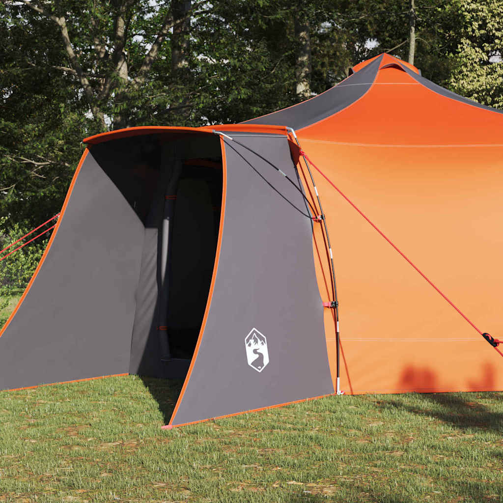 Tipi sátor tetővel Szürke és narancs 492 x 492 x 275 cm szövet