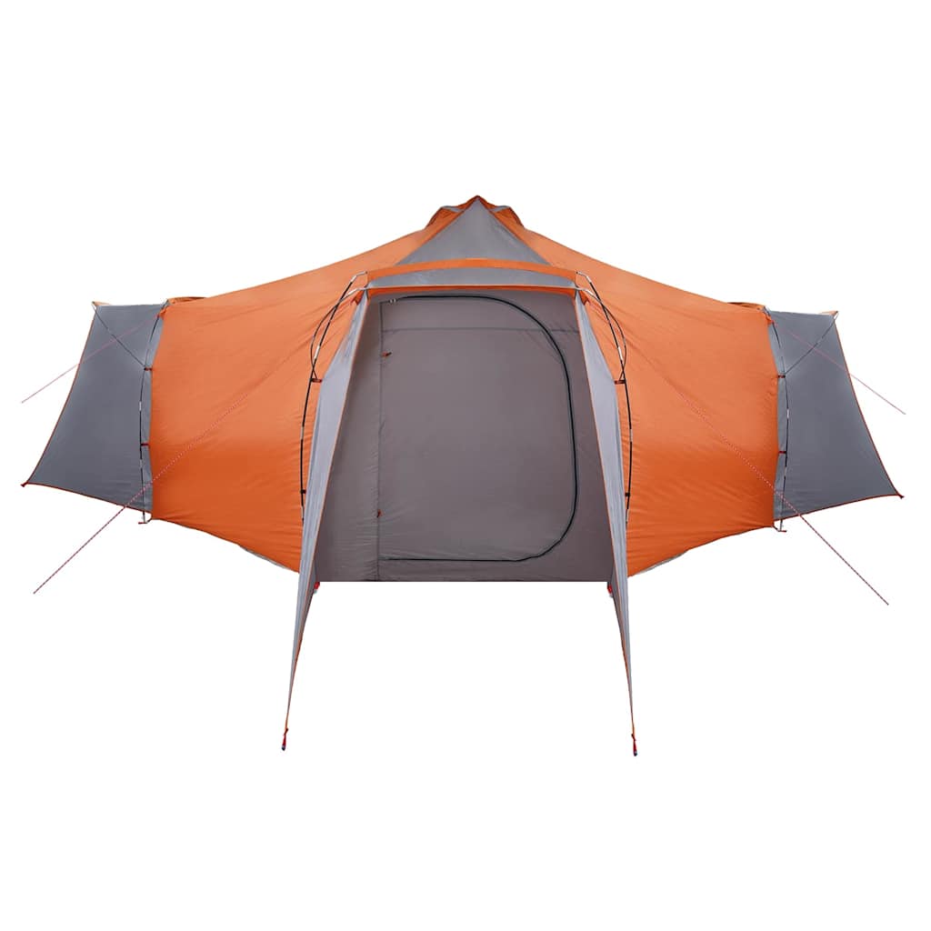 Tipi sátor tetővel Szürke és narancs 492 x 492 x 275 cm szövet
