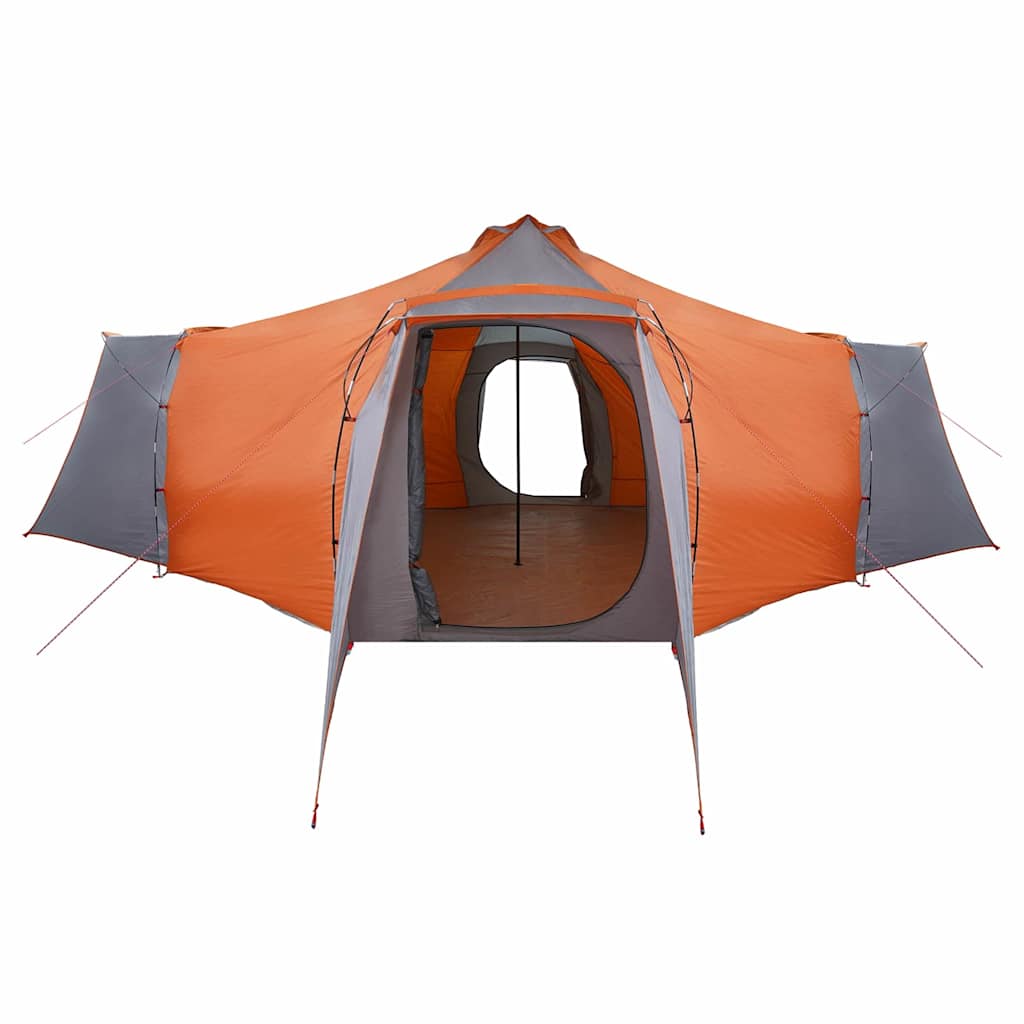 Tipi sátor tetővel Szürke és narancs 492 x 492 x 275 cm szövet