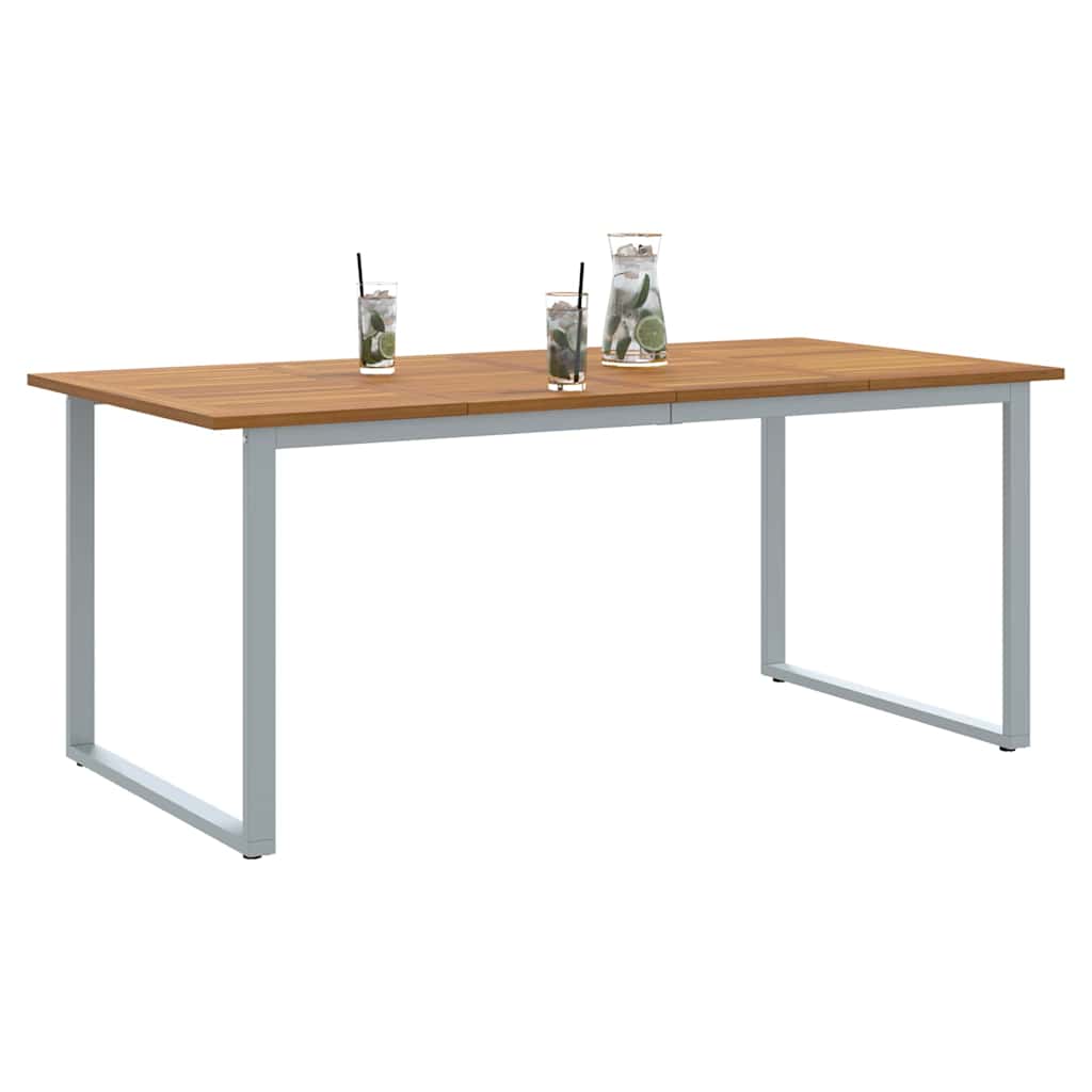Kerti Étkezőasztal Szürke 180 x 90 x 75 cm