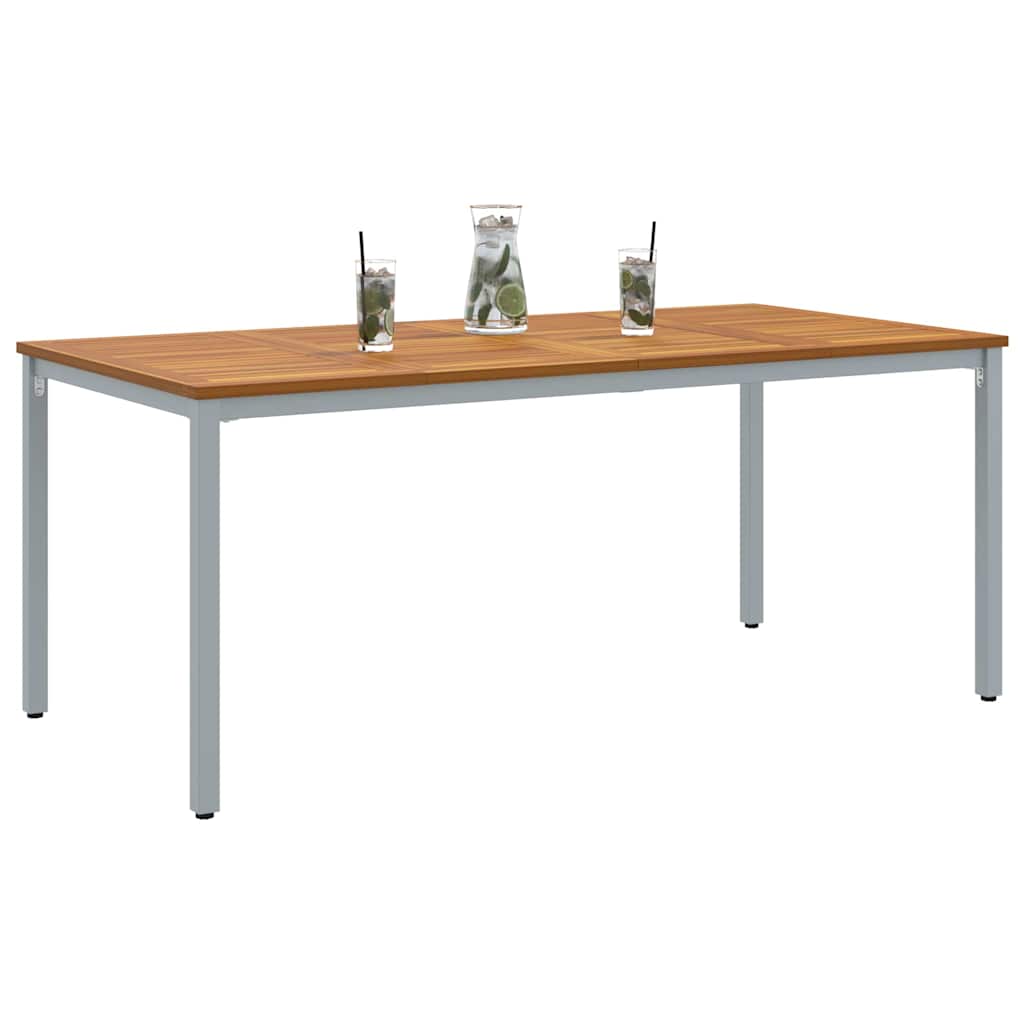 Kültéri asztalok Természetes és Szürke 180 x 90 x 75 cm