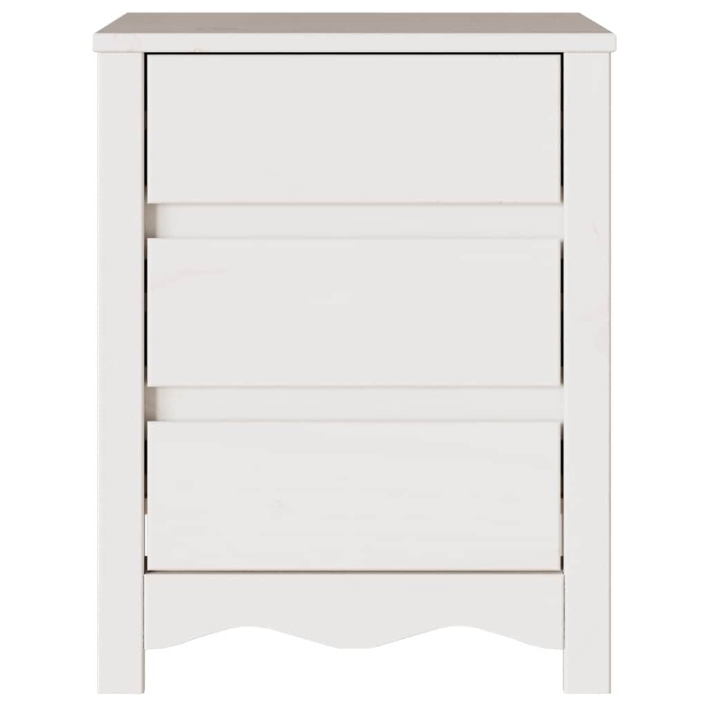 Éjjeliszekrény Drammen Fehér 45 x 35 x 56 cm Tömör fenyőfa