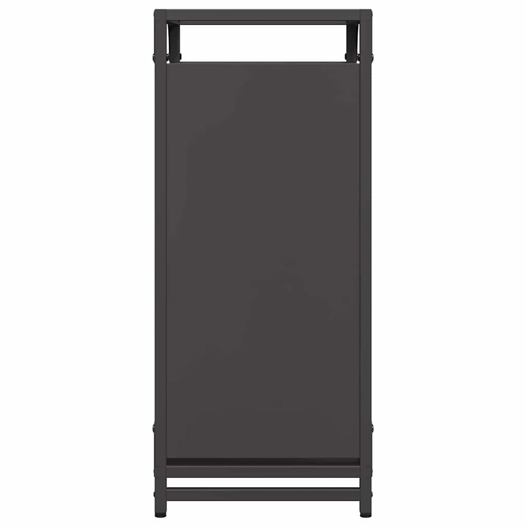 fekete hidegen hengerelt acél tűzifatároló 44x28x65 cm